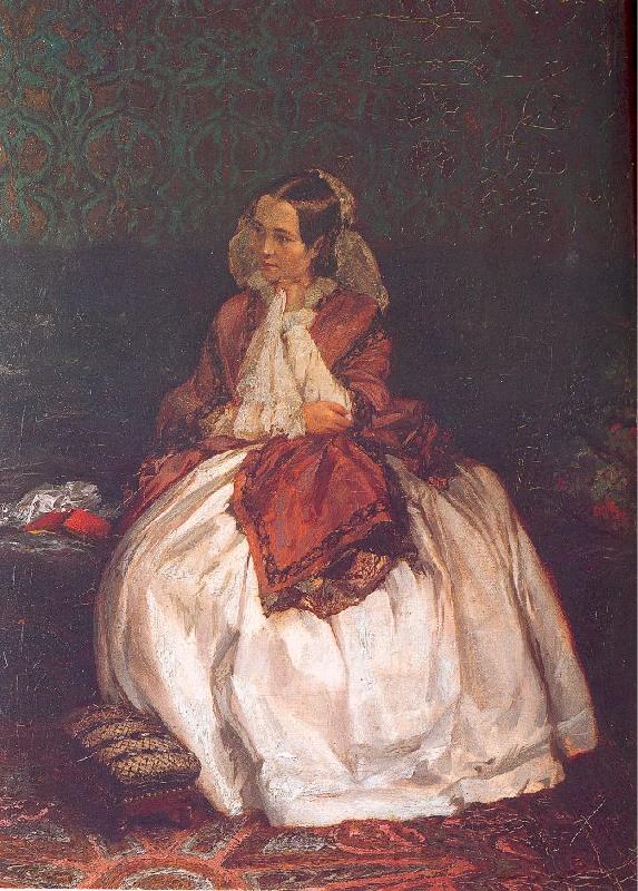 Adolph von Menzel Portrait of Frau Maercker Norge oil painting art